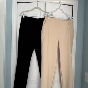 Banana Republic Black and Rachel Zoe Tan Straight Leg Pants size 8